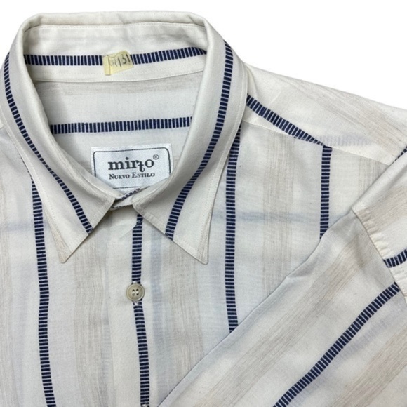 Mirto short sleeve men’s button up shirt, size 3 - Picture 1 of 5